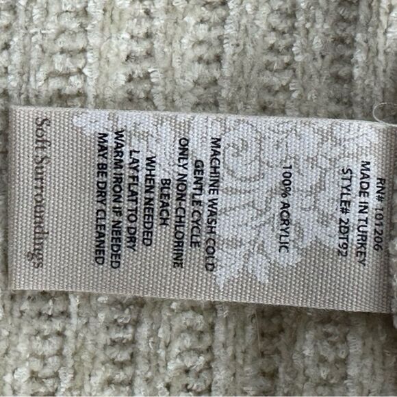 SOFT SURROUNDINGS Soft Chenille Ribbed Hooded Sweater Sz Large - Picture 8 of 8
